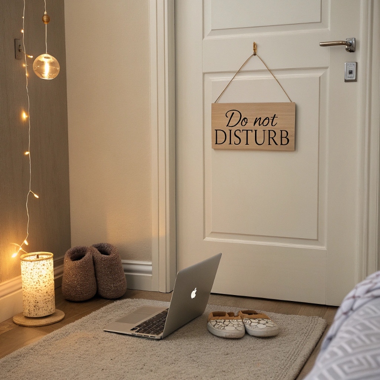 Intentional quiet space for setting boundaries