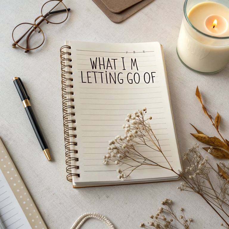 Simple journal prompt for stress relief and emotional release