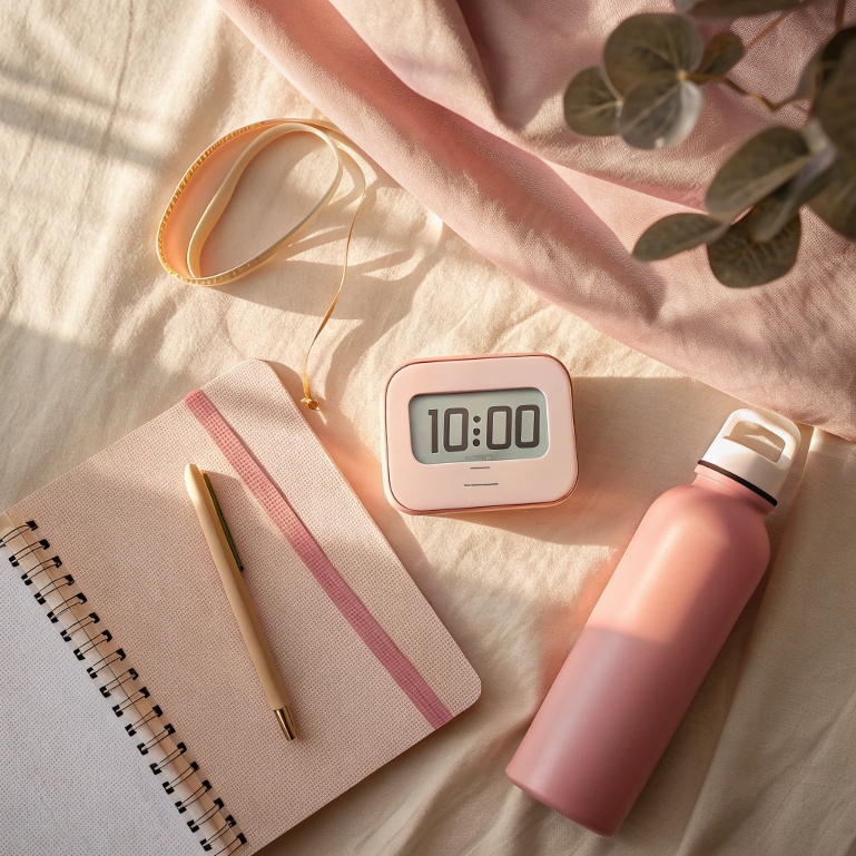 Workout timer and journal showing short 10-minute exercise plan